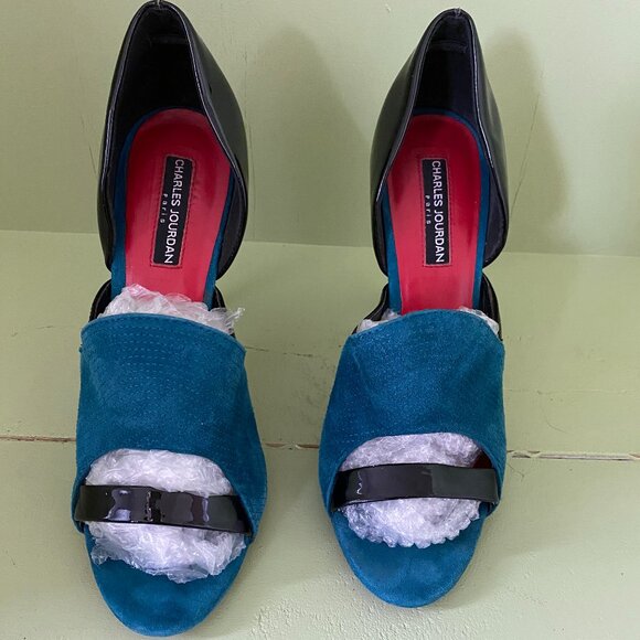 Charles Jourdan suede leather high heel shoes - Picture 2 of 9